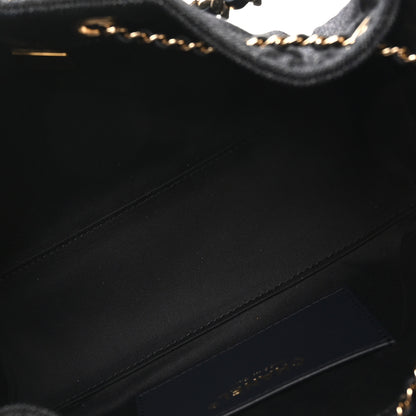 Chanel Denim Quilted Mini Chanel 25 Handbag Dark Blue 4 of 9