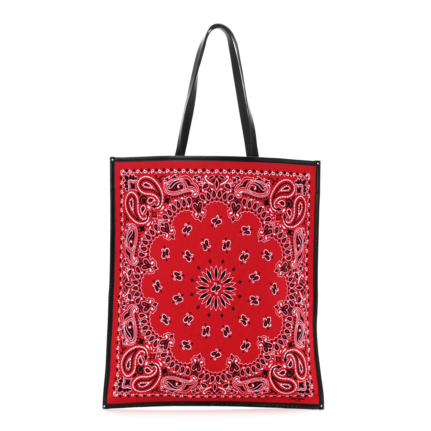 Canvas Bandana Antibe Flat Shopping Tote Red