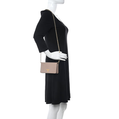 Prada Saffiano Metal Mini Crossbody Bag Cipria 2 of 13