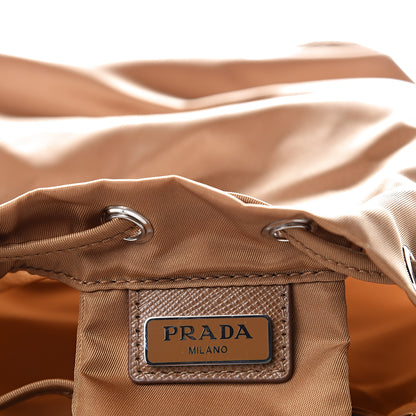 Prada Nylon Vela Drawstring Pouch Beige 5 of 9