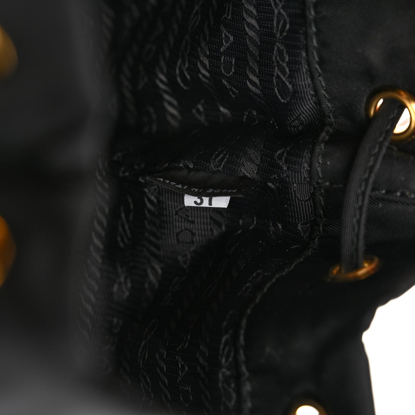 Re-Nylon Duet Drawstring Shoulder Bag Black