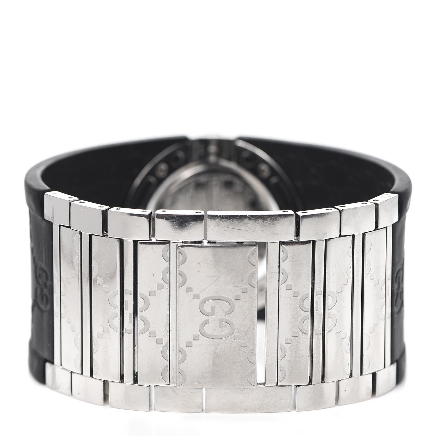 Gucci Stainless Steel Rubber 33mm Twirl Quartz Watch Black 3 of 4