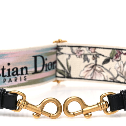 Christian Dior Canvas Embroidered Toile de Jouy Shoulder Strap  White Multicolor 3 of 4