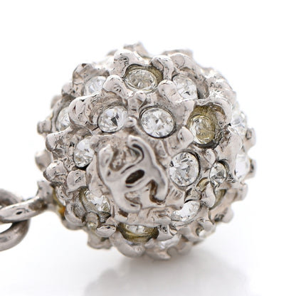 Chanel Crystal CC Drop Earrings Silver 4 of 9