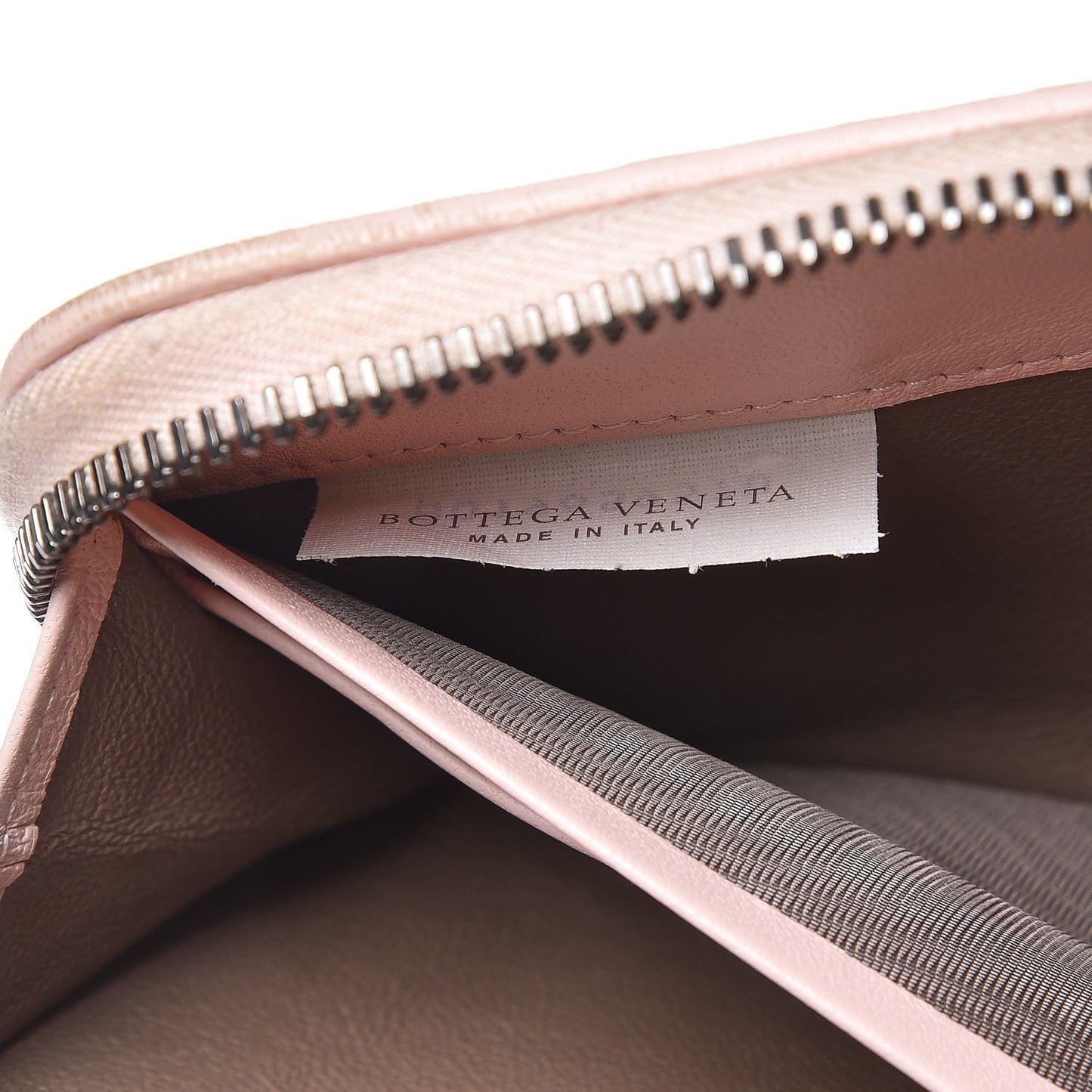 Nappa Intrecciato Zip Around Wallet Lotus