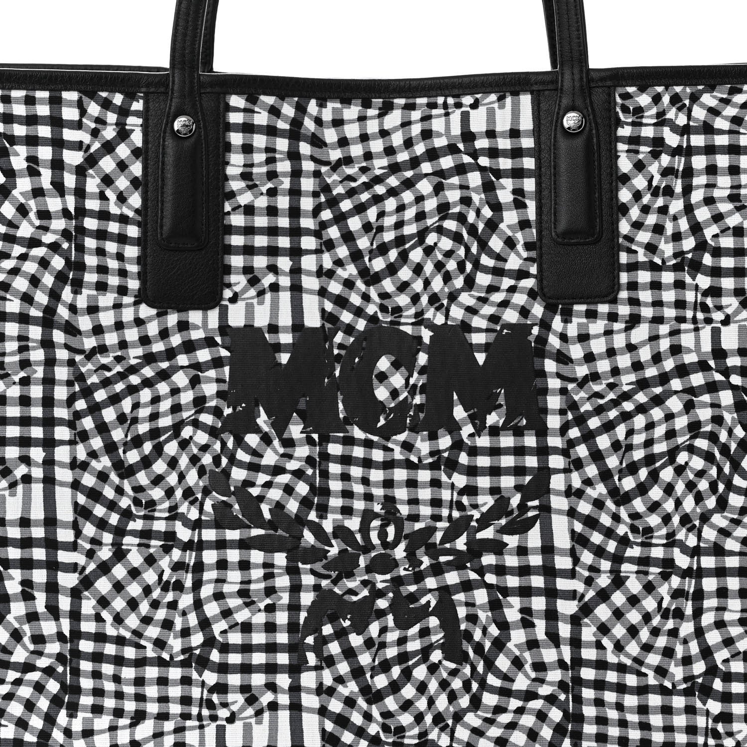 MCM Visetos Large Liz Reversible Shopper Tote Black 12 of 16