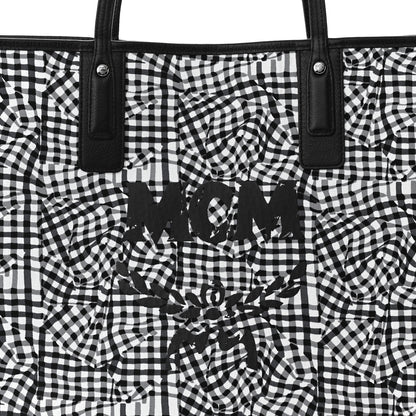 MCM Visetos Large Liz Reversible Shopper Tote Black 12 of 16