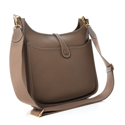 Hermes Taurillon Clemence Evelyne III PM Etoupe 3 of 12