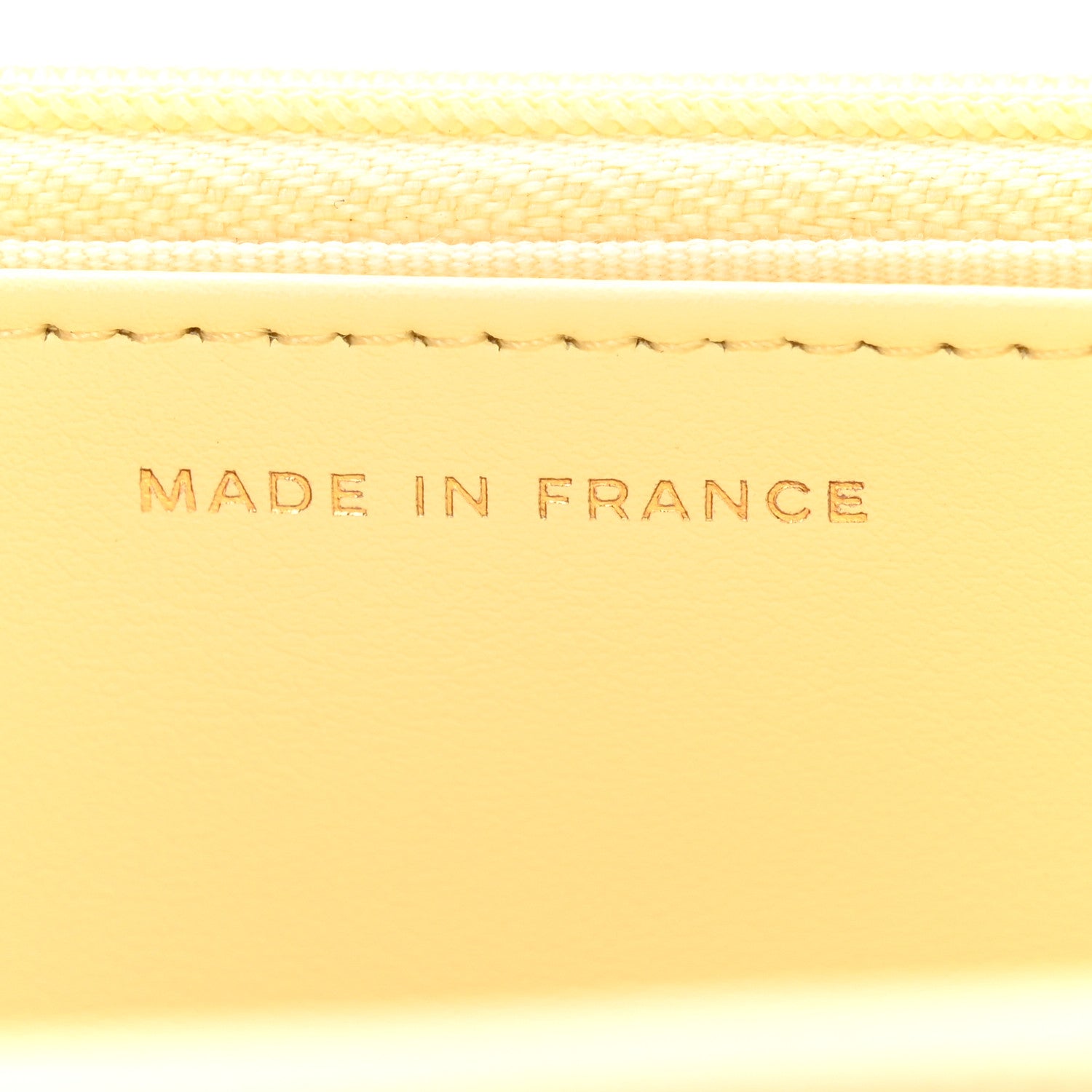 Chanel Caviar Quilted CC Turn Lock Wallet On Chain WOC Light Yellow 7 of 12