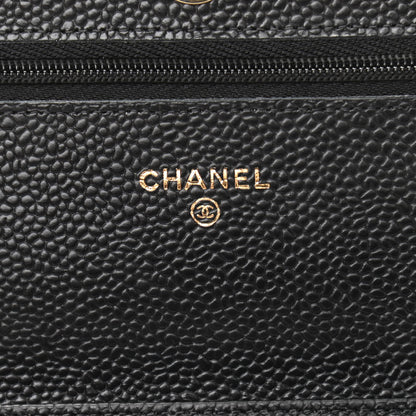 Chanel Caviar Quilted Wallet On Chain WOC Black 6 of 12
