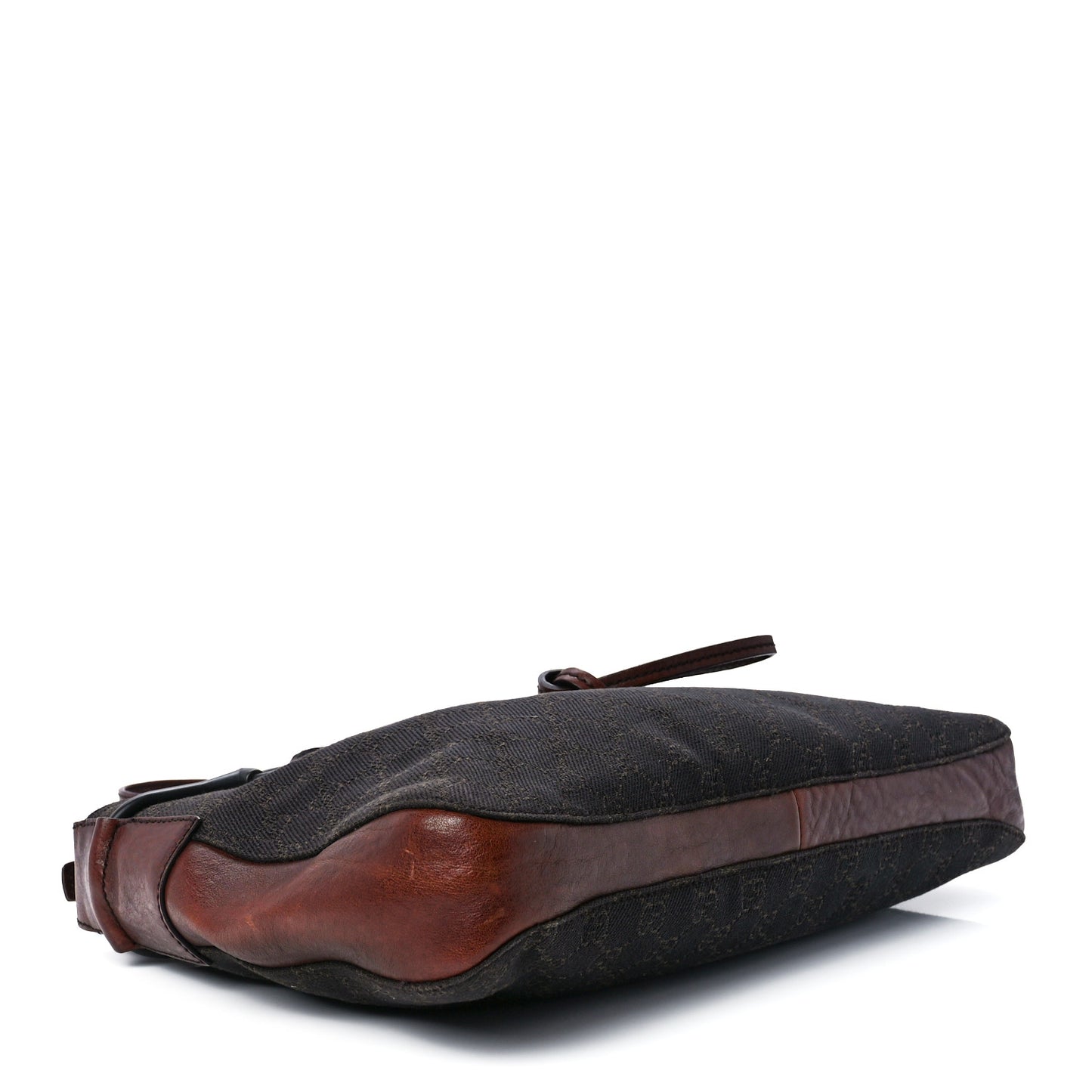 Monogram Canvas Horsebit Drawstring Hobo Brown
