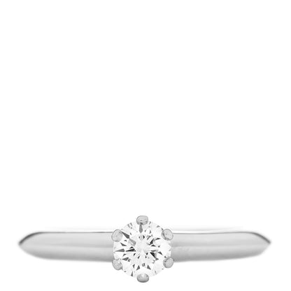 Tiffany Platinum Diamond .23ct Solitaire Engagement Ring 47 4 1 of 5