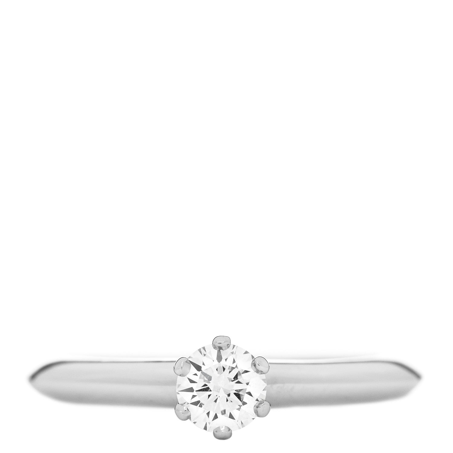 Tiffany Platinum Diamond .23ct Solitaire Engagement Ring 47 4 1 of 5