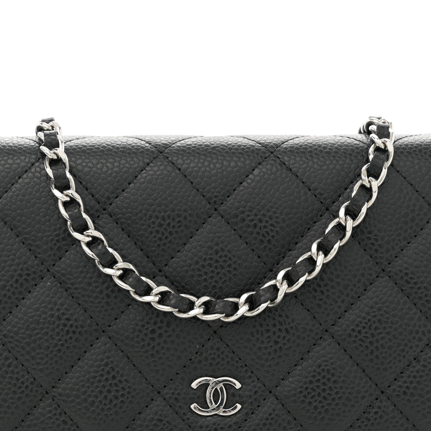 Chanel Caviar Quilted Wallet on Chain WOC Black 7 of 11