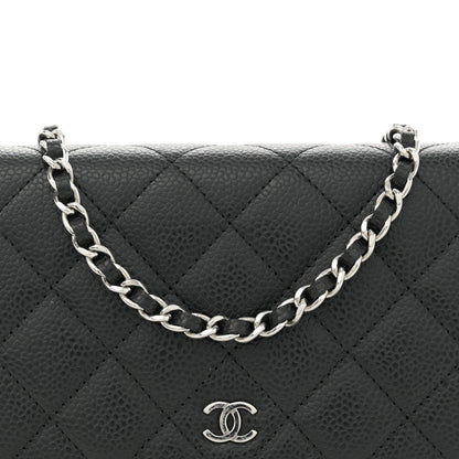 Chanel Caviar Quilted Wallet on Chain WOC Black 7 of 11