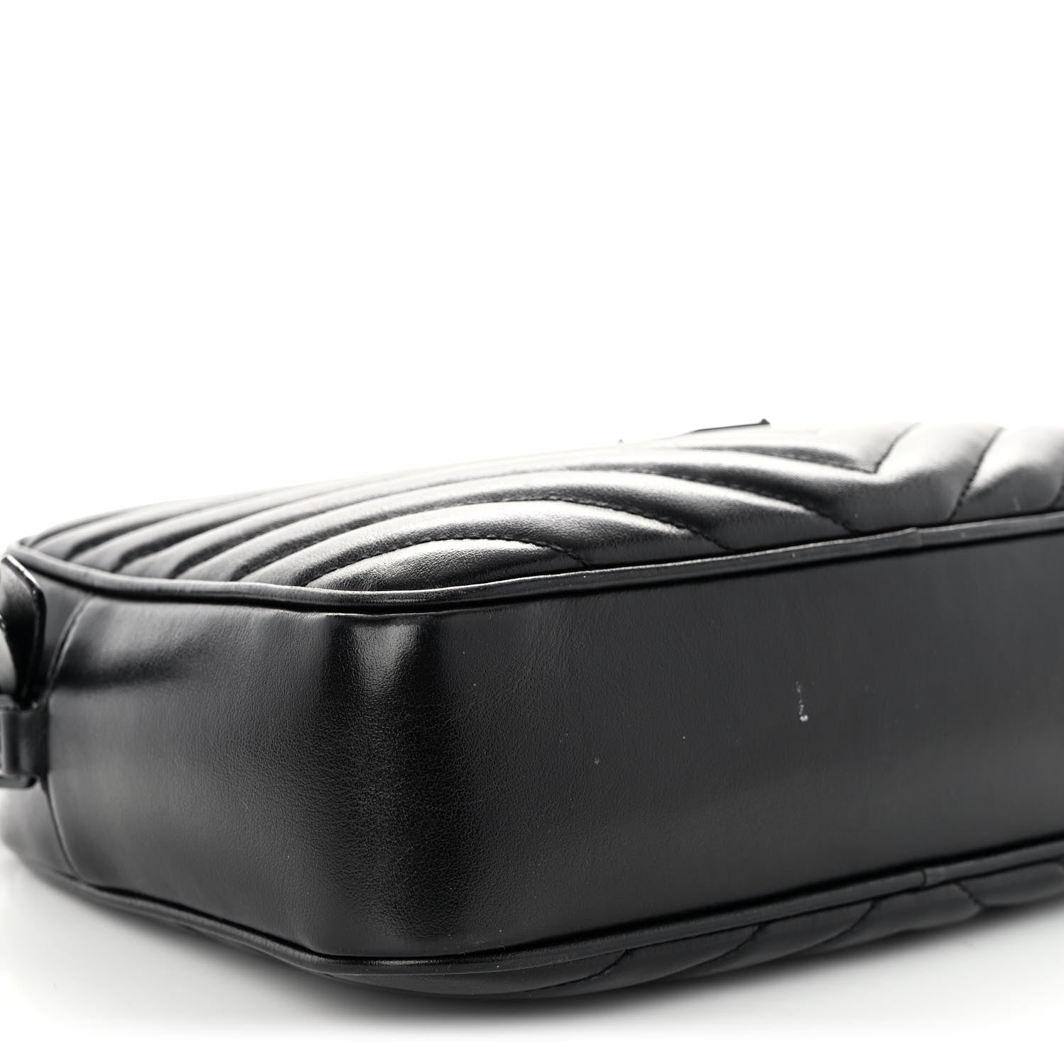 Saint Laurent Calfskin Matelasse Monogram Monochrome Lou Camera Bag Black 8 of 10