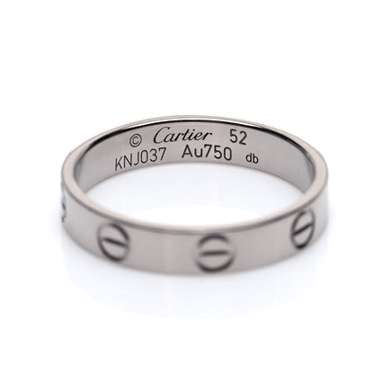 Cartier 18K White Gold 3.5mm LOVE Wedding Band Ring 52 6 4 of 5
