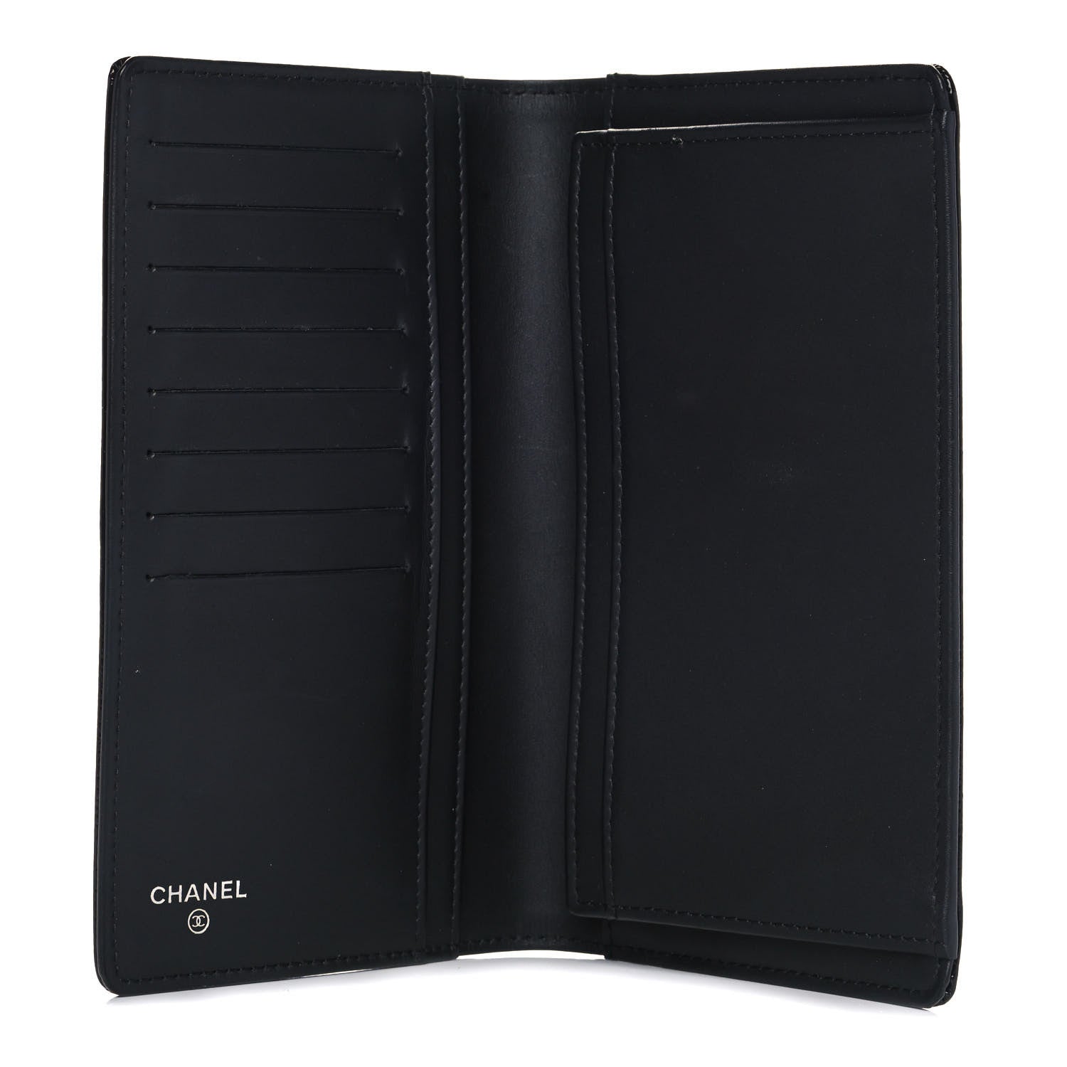 Chanel Patent Caviar Timeless CC Yen Wallet Black 5 of 10