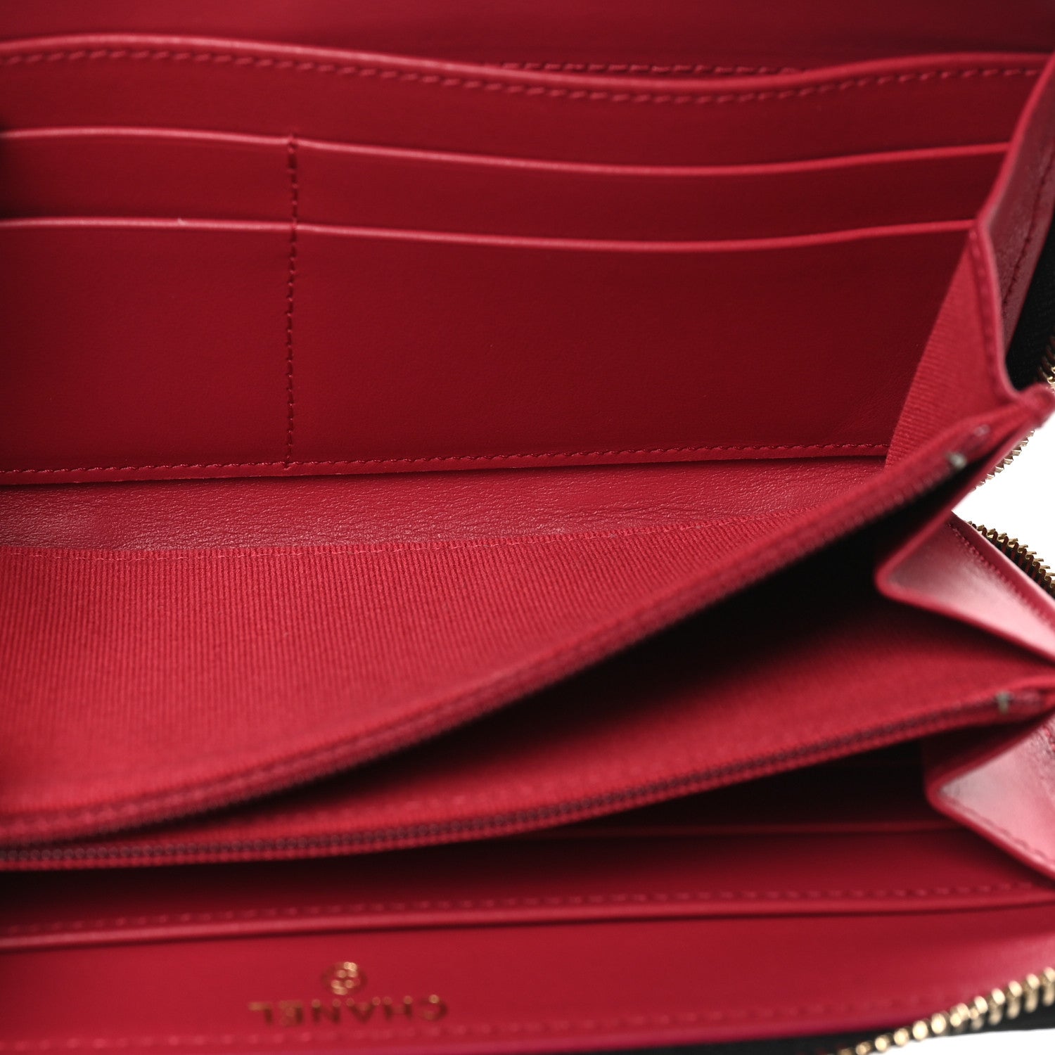 Chanel Lambskin Quilted 19 Long Zipped Around Wallet Black 1681942