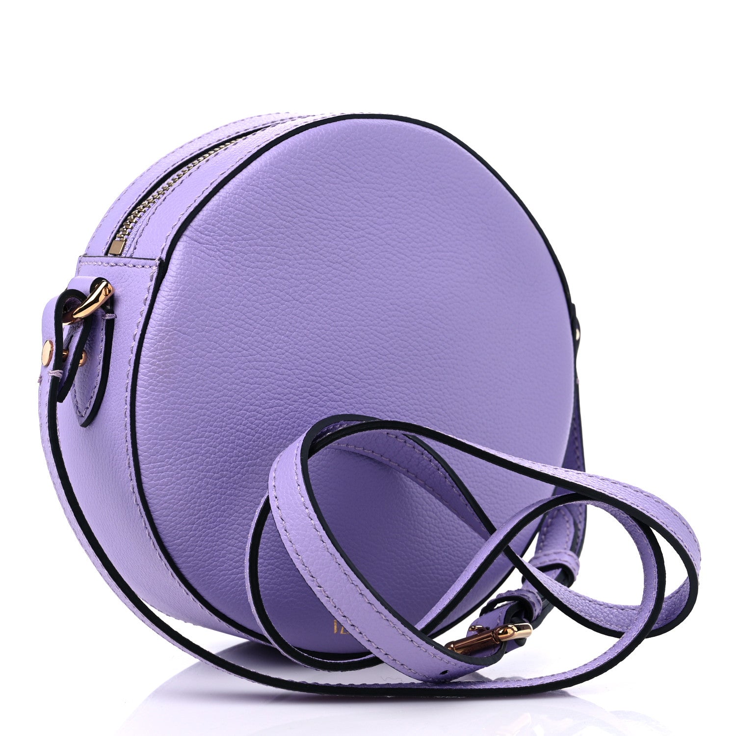 Versace Calfskin La Medusa Round Camera Bag Lilac 3 of 8