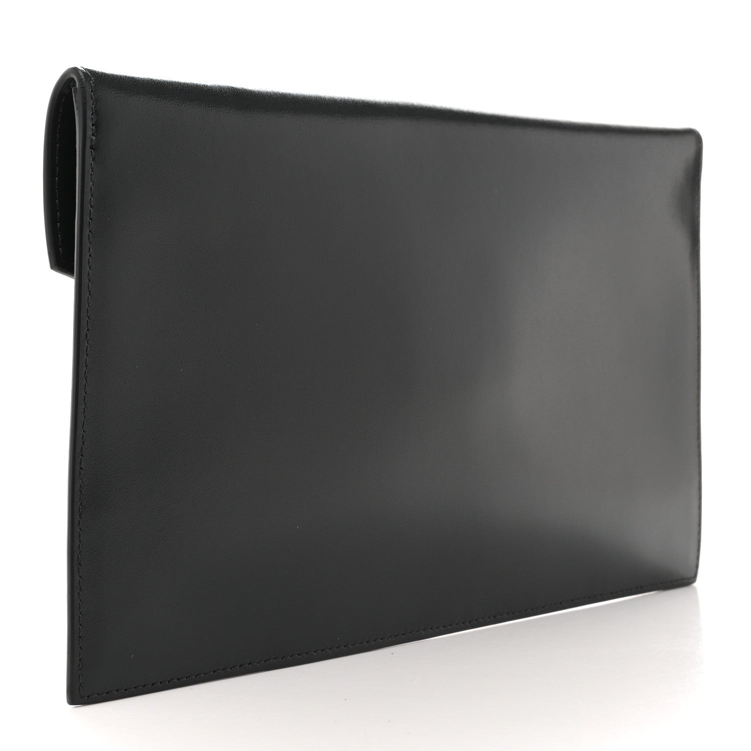 Saint Laurent Smooth Shiny Calfskin Uptown Pouch Storm 3 of 9