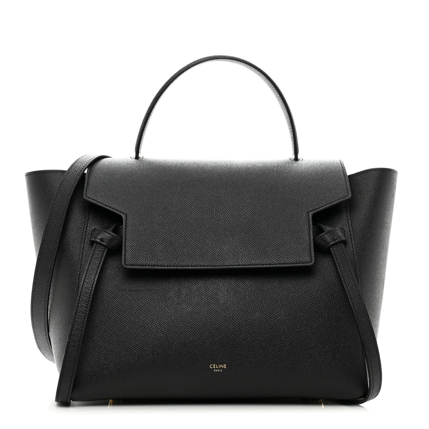 Grained Calfskin Mini Belt Bag Black