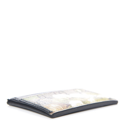 Gucci GG Supreme Monogram Blooms Card Holder Beige New Military Black 4 of 11