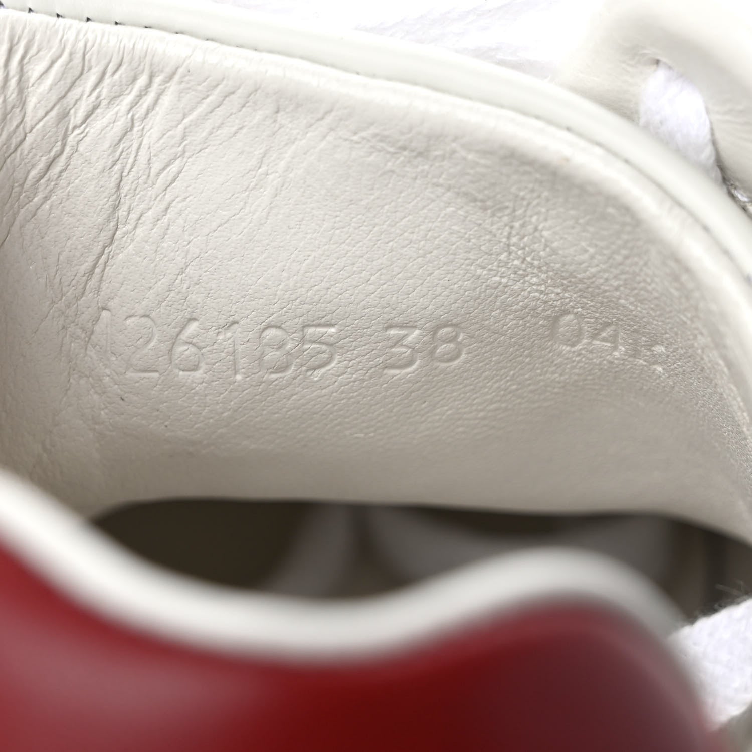 Gucci Calfskin Womens Interlocking G Sneakers 38 White Rosso 8 of 9
