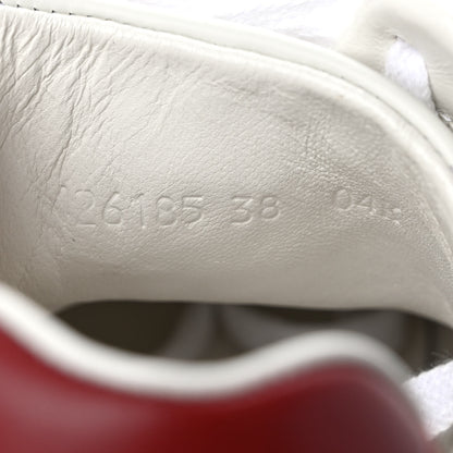 Gucci Calfskin Womens Interlocking G Sneakers 38 White Rosso 8 of 9