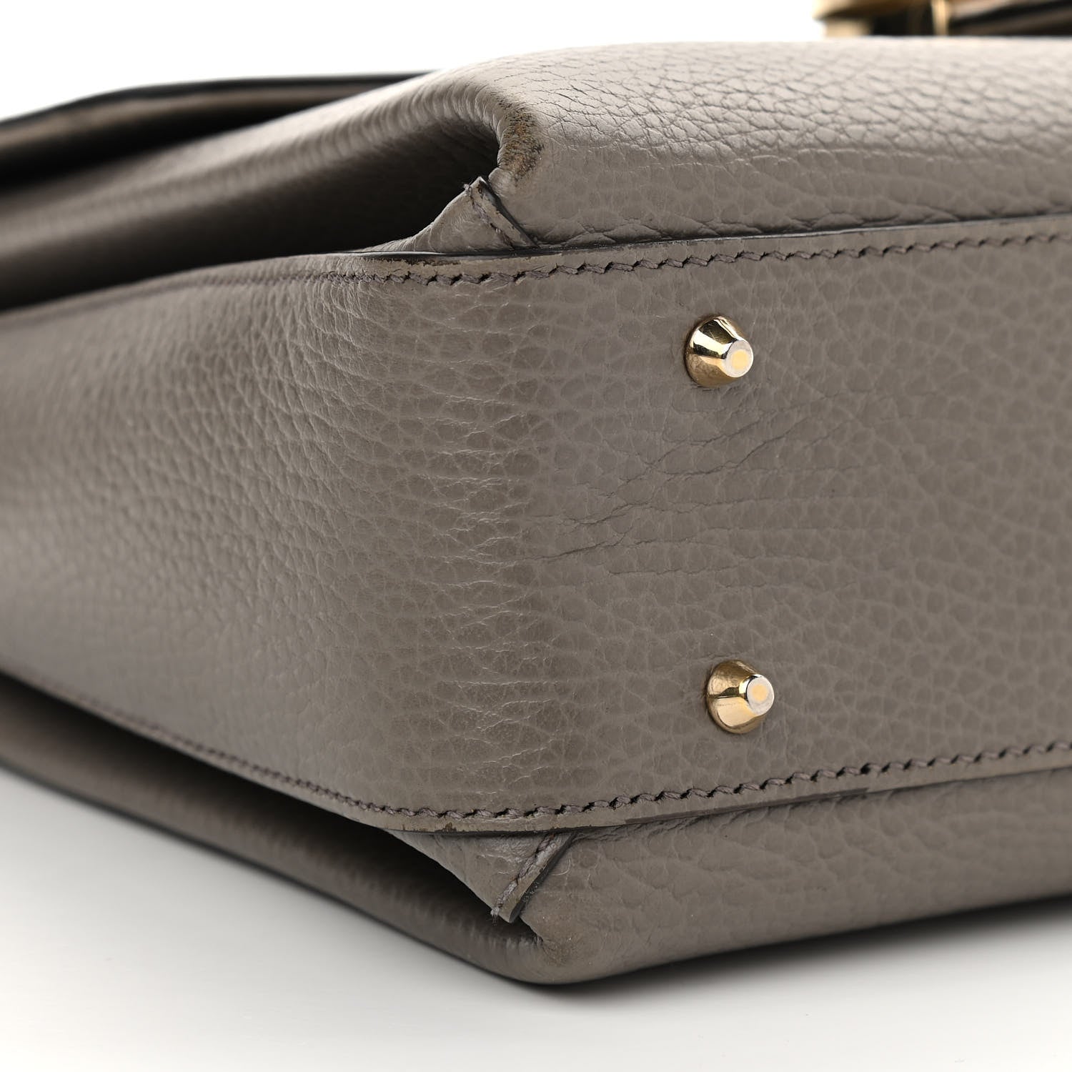 Gucci Dollar Calfskin Interlocking G Top Handle Shoulder Bag Loess 9 of 18