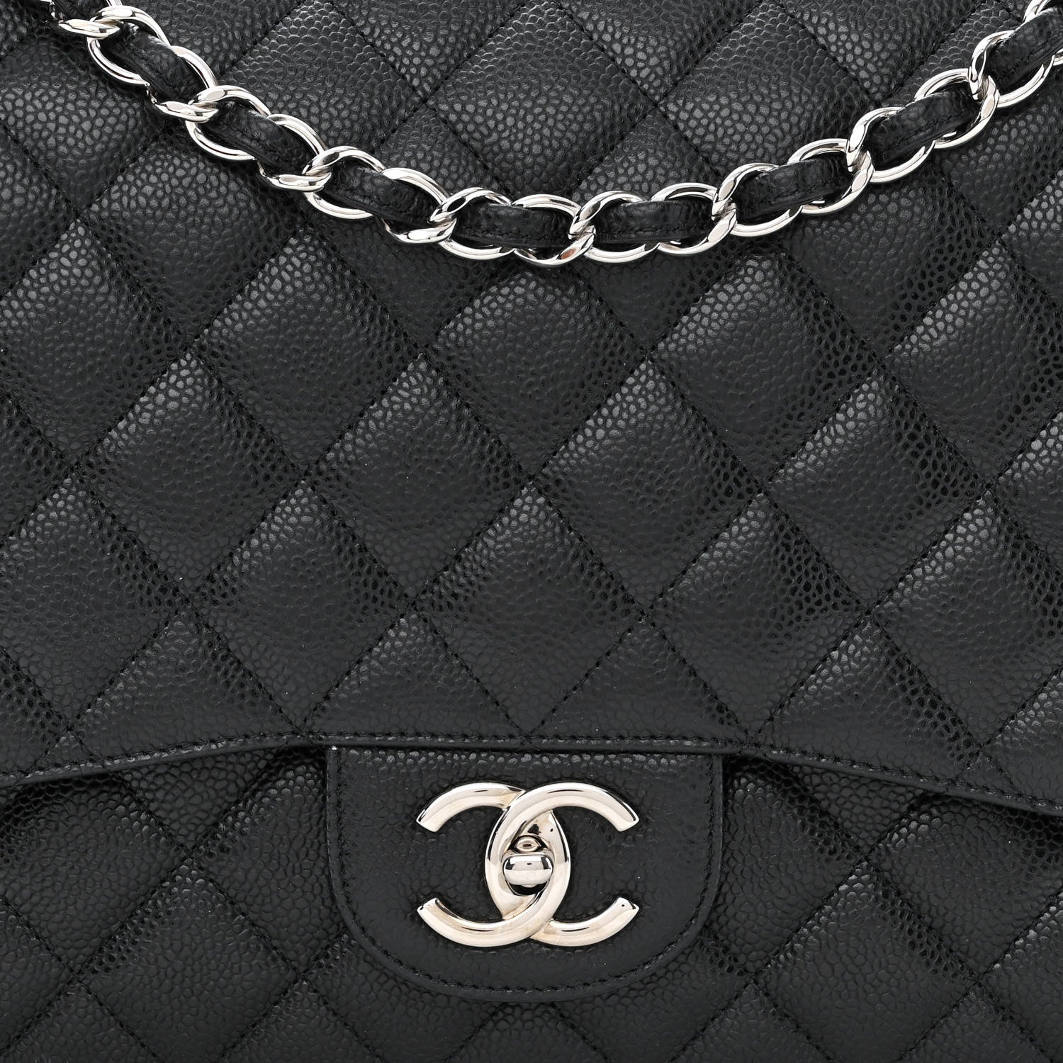 Chanel Caviar Quilted Maxi Double Flap Black 8 of 11