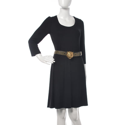 Gucci Calfskin Studded Feline Belt 100 40 Black 2 of 7