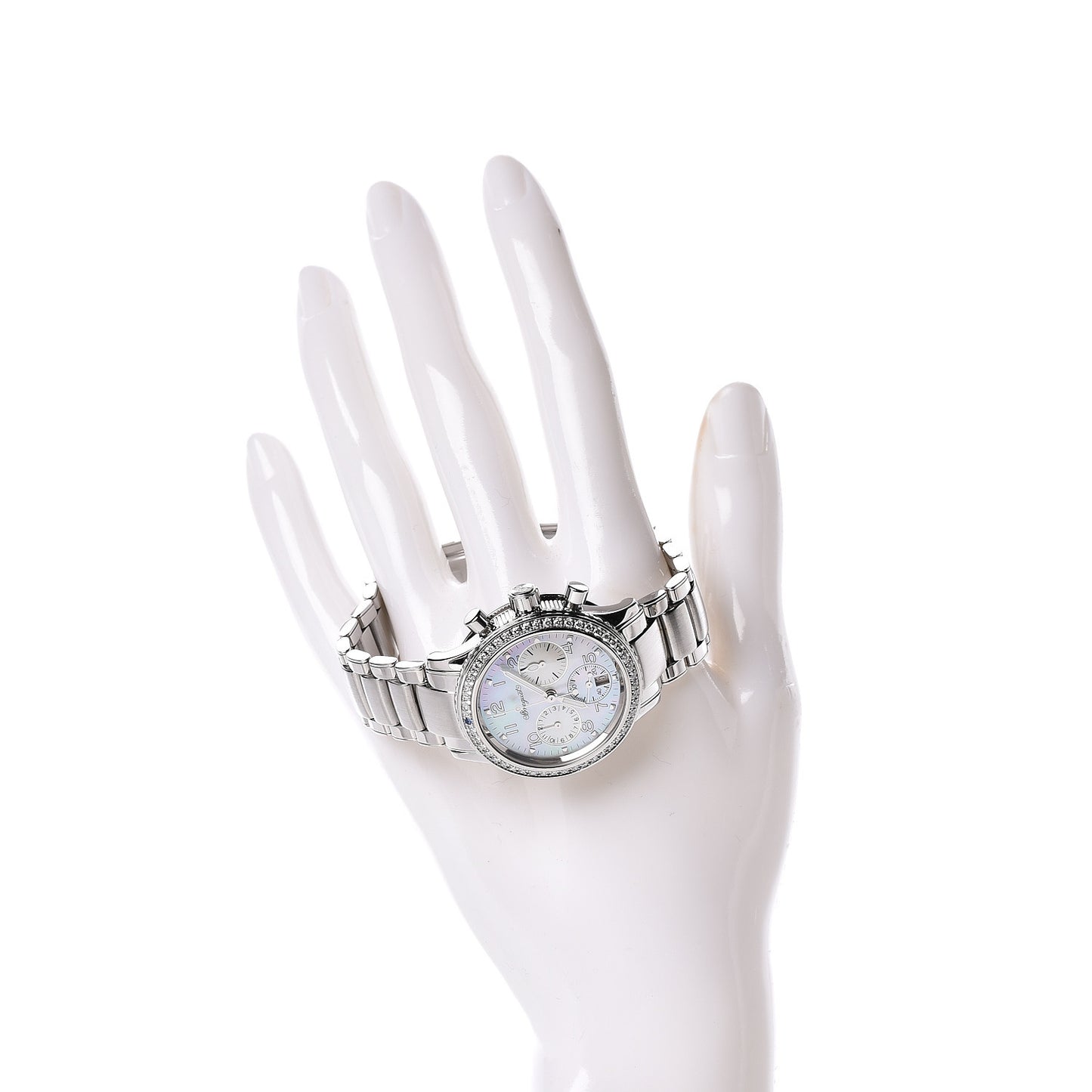 Stainless Steel Diamond Bezel Sapphire Blue Mother of Pearl 33mm Type XX Transatlantique Automatic Watch 4821ST/59/S76