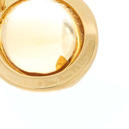 Tiffany 18K Yellow Gold Citrine Paloma Picasso Olive Leaf Earrings 4 of 4
