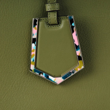 Fendi Vitello Dolce Shiny Nappa Plexiglass Granite Regular 2Jours Tote Equatore 6 of 12