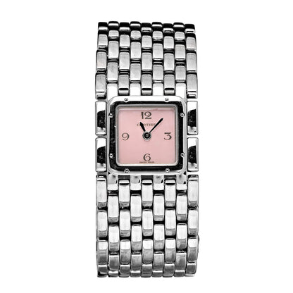 Cartier Stainless Steel Pink Mother of Pearl 21mm Panthere Ruban Quartz Watch 1 of 7