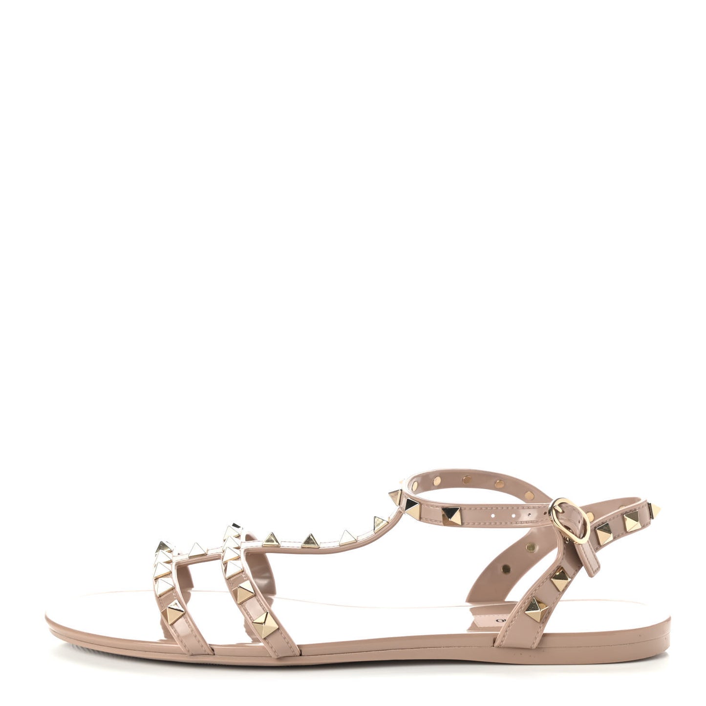PVC Jelly Rockstud Caged Sandals 40 Poudre