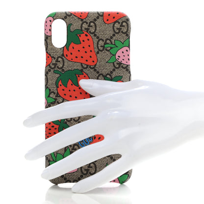 Gucci GG Supreme Monogram Strawberry iPhone XS Max Case 2 of 6