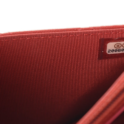 Chanel Lambskin Quilted Wallet On Chain WOC Red Pink 12 of 16