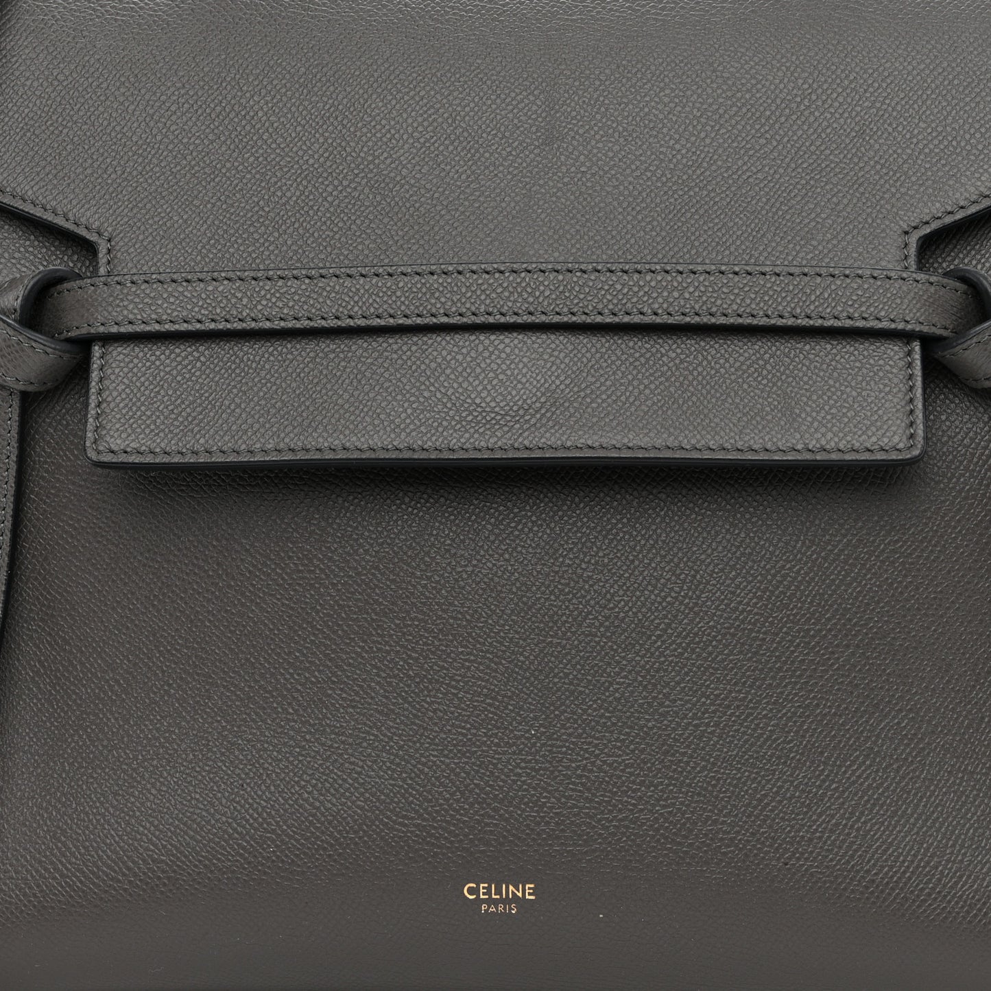 Grained Calfskin Mini Belt Bag Grey