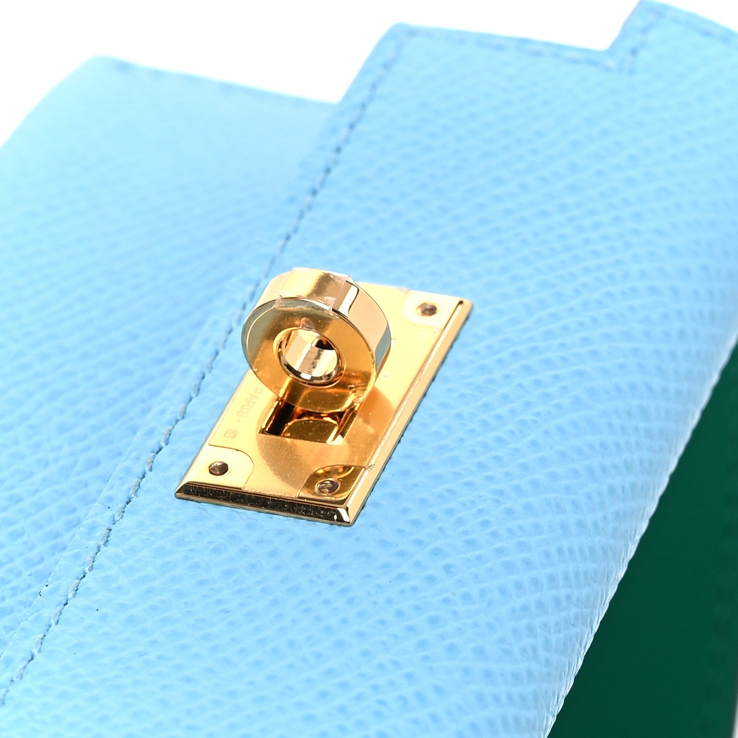 Hermes Swift Epsom Pocket Kelly Shoulder Strap Vert Vertigo Celeste 6 of 6