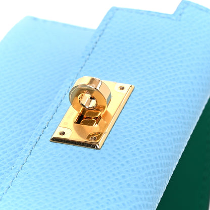 Hermes Swift Epsom Pocket Kelly Shoulder Strap Vert Vertigo Celeste 6 of 6