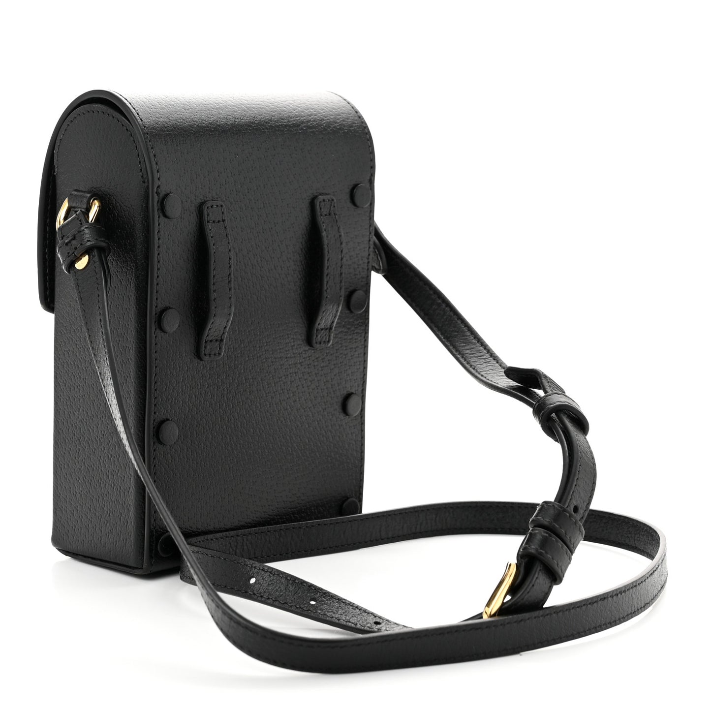 Dollar Calfskin Vertical Horsebit 1955 Crossbody Bag Black