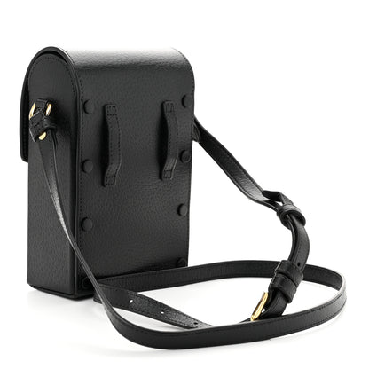 Gucci Dollar Calfskin Vertical Horsebit 1955 Crossbody Bag Black 3 of 11