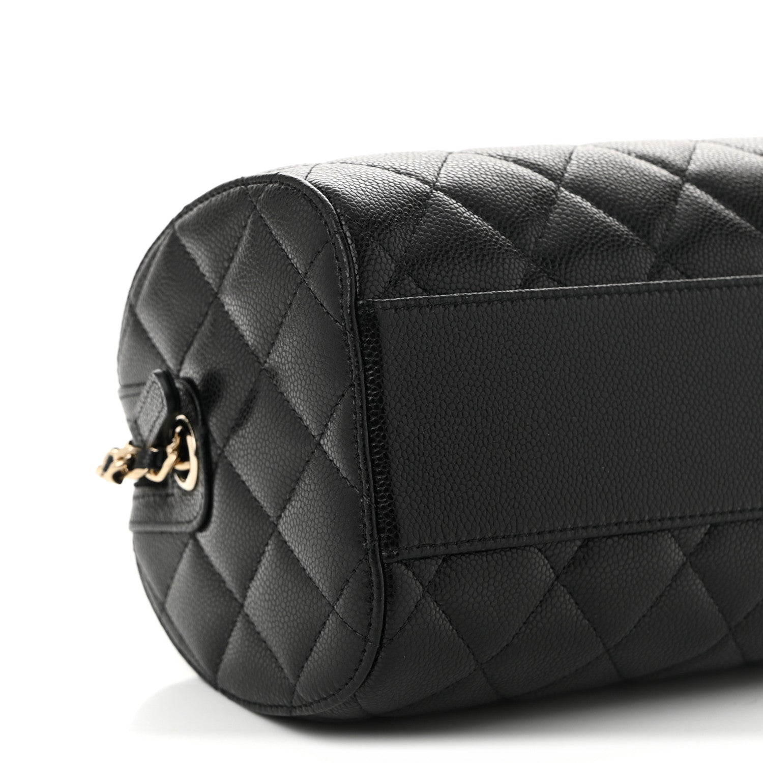 Chanel Caviar Quilted Barrel Clutch With Chain Black 9 of 10