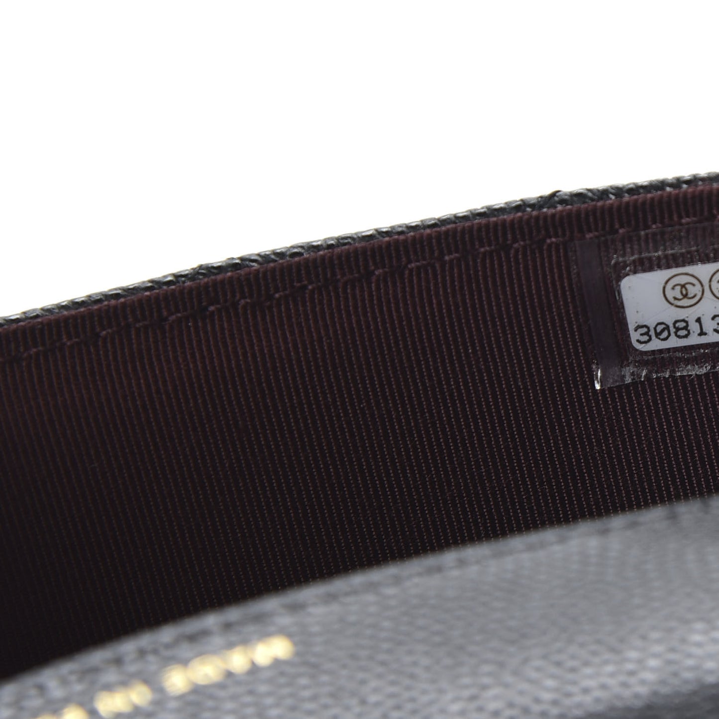 Caviar Quilted Glasses Case With Chain Black