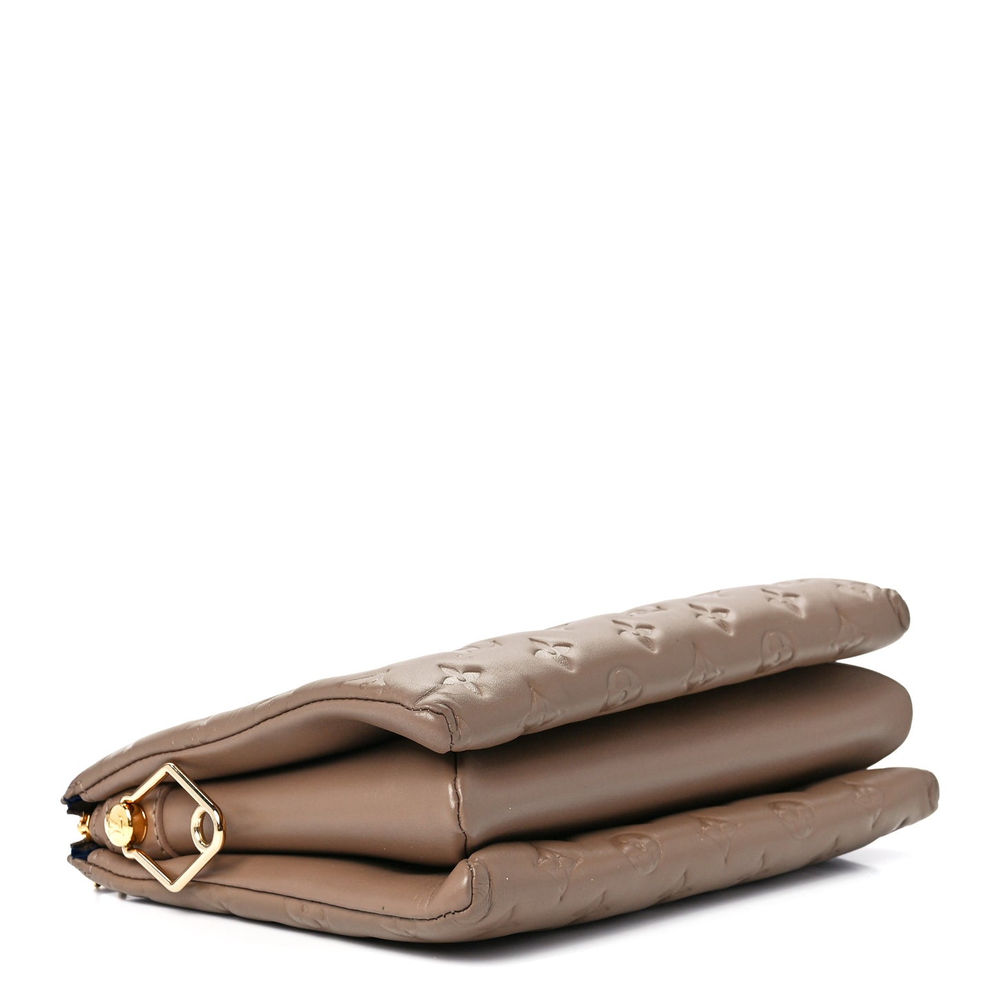 Lambskin Embossed Monogram Coussin PM Taupe