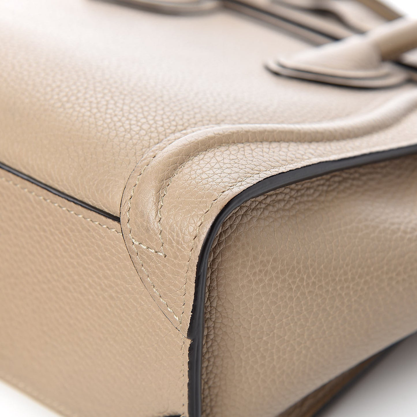 Drummed Calfskin Nano Luggage Dune