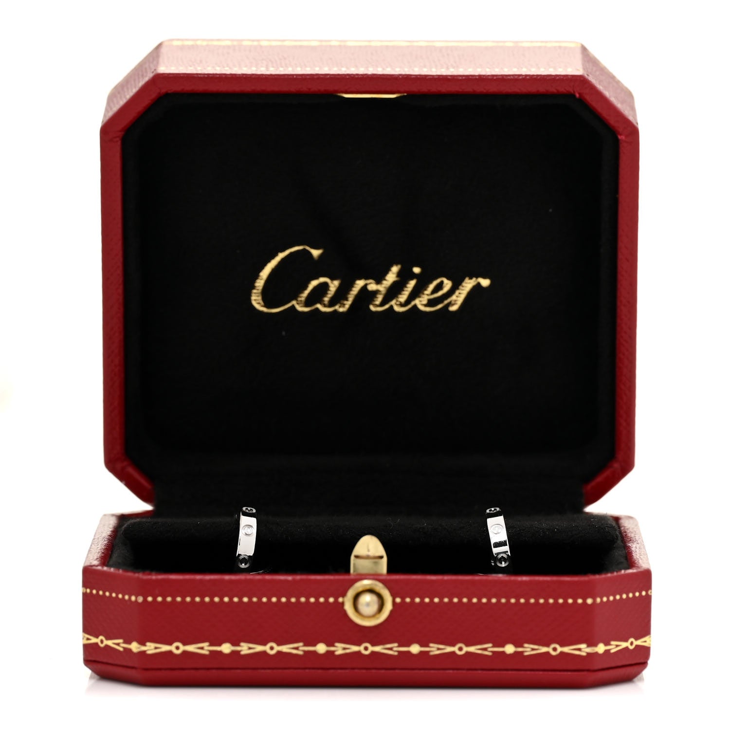 Cartier 18K White Gold Small LOVE Hoop Earrings 7 of 7