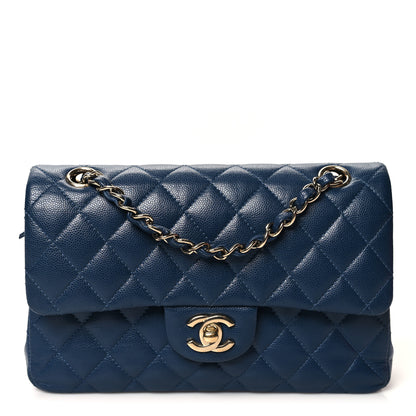 Chanel Caviar Quilted Small Double Flap Blue 1 of 10